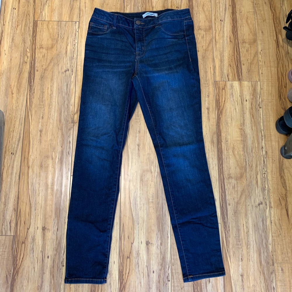 Refuge 8 Dark Denim Stretch Skinny Jeans - Picture 5 of 6